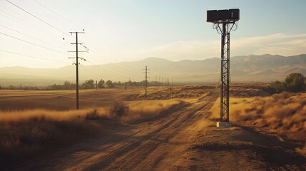 Poster - iot technology ensuring high voltage power pole alignment during installation for efficient and sust