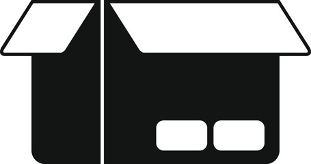 Poster - This simple vector icon of an open box can represent concepts of storage or shipping