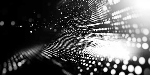 Wall Mural - Cyberpunk Technical background abstraction UI UX modern trendy design. Place for text. Lines and dots. Template poster invitation banner email header. 3D Digital art. Horizontal. Generative Ai content