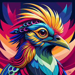 Wall Mural - Colorful eagle pop art vector illustration