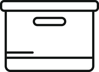 Poster - simple vector icon of a cardboard box for storing and transporting things