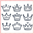 © Vector_iland - Hand Drawn Crown Vector Set   Royal Icons Collection for Luxury Designs