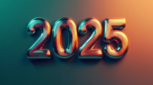 Elegant Modern Serif Typography for 2025 with Gradient Shadows