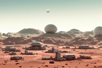 futuristic mars colony: a vision of space exploration
