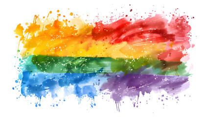 Poster - Hand drawn colored sketch LGBTQ flag  isolated on transparent background