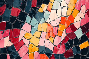 Wall Mural - Modern Abstract Mosaic Style Background, abstract illustration.


