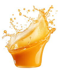 Canvas Print - Orange juice splash isolated.