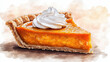 © Derrick - Slice of Pumpkin Pie with Whipped Cream Topping