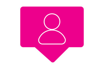 Wall Mural - Followers notifications, Social media notifications icons