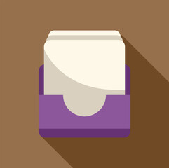 Poster - Purple inbox holding important documents casting a long shadow
