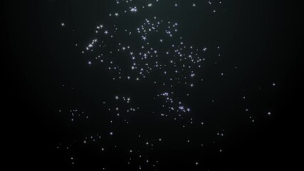 Poster - Falling stars, abstract animation, magical sparkling particles, confetti