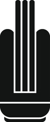 Poster - simple icon of an energy saving light bulb illuminating the space with bright light