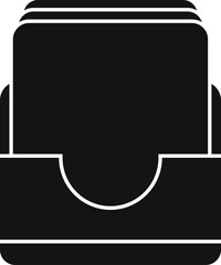 Poster - Black box holding blank paper for notes or business cards