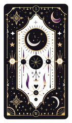 Poster - PNG Mystical tarot card design illustration