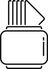 Poster - Simple black line vector icon for a toaster preparing toasts for breakfast