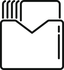Poster - Archive folder with documents sticking out is being stored for future reference