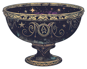 Poster - PNG Mystical ornate celestial chalice