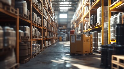 Poster - Warehouse for storage of various goods and equipment : Generative AI