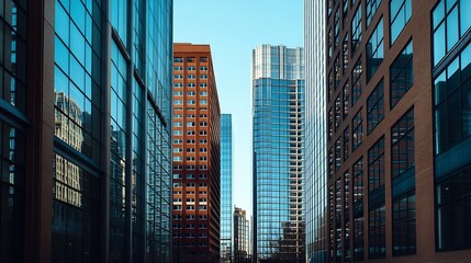 highrise office buildings in the denver tech center business district colorado : generative ai