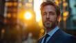 © Cristina - Professional successful leader CEO businessman man in suit go to office in city outdoor