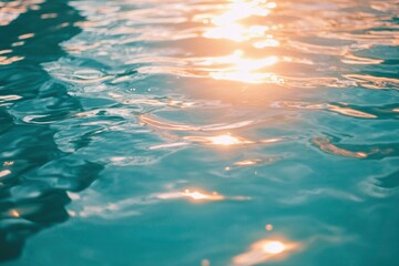 Poster - Sun Glimmering on Rippling Water Surface