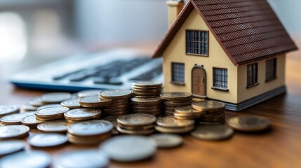 Poster - Investing in a home requires careful financial planning including obtaining a mortgage loan and managing credit as it signifies a significant business investment of money into a house : Generative AI