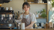 © bephoto - カフェの若いバリスタ
