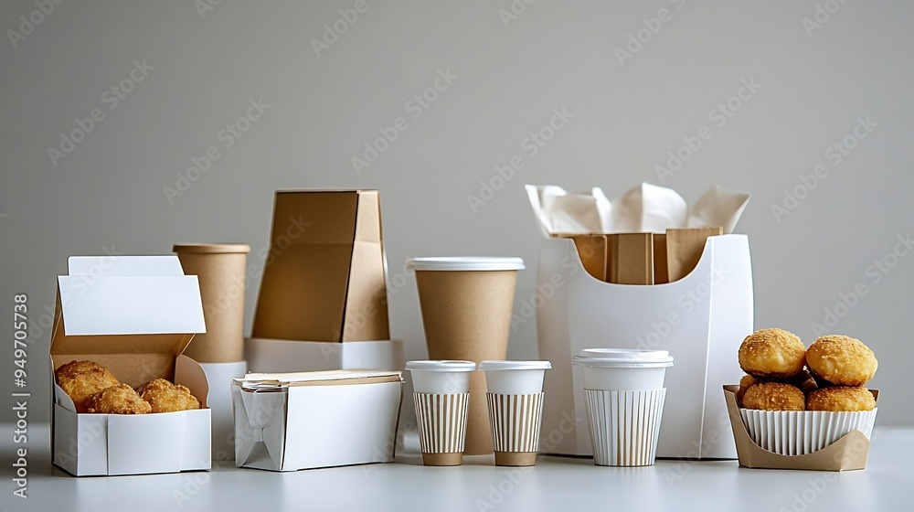 Different types of white cardboard packaging For fast food folding ...
