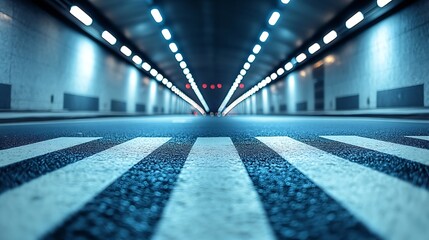 Poster - Very long tunnel pedestrian crossing : Generative AI