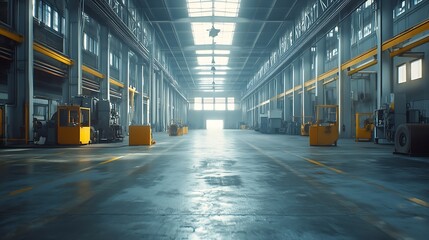 Poster - Large factory workshop space building : Generative AI