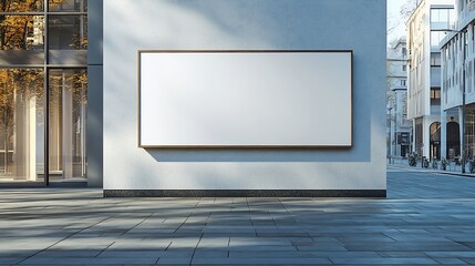 Aufkleber - Blank Billboard Mockup on Street Wall : Generative AI