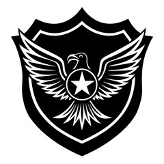 USA police logo with eagle vector