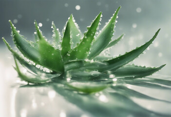 Poster - Sliced pieces of aloe vera which lie at a distance from each other