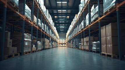 Poster - Warehouse for storage of various goods and equipment : Generative AI