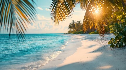 Aufkleber - Maldives Islands Ocean Tropical Beach : Generative AI