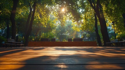 Poster - stage in the park : Generative AI