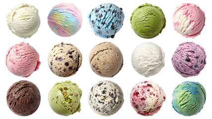 Sticker - PNG ice cream design element set, transparent background