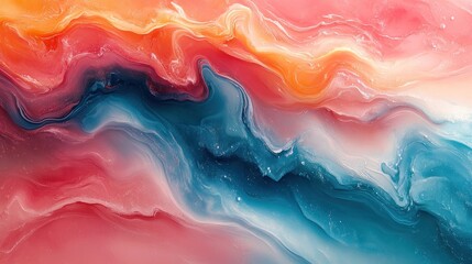 Poster - Abstract Liquid Art with Swirling Colors