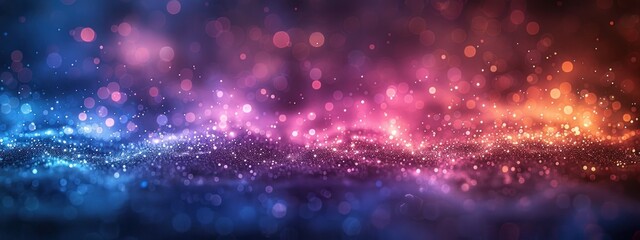 Abstract Background with Colorful Lights and Sparkle