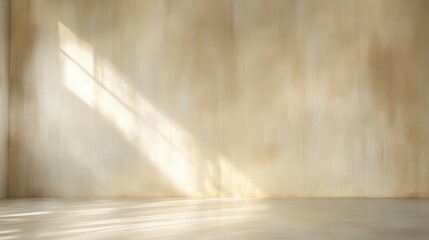 Wall Mural - A large, empty room with a window that lets in sunlight