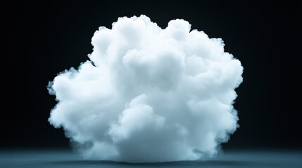 Wall Mural - a large cloud of white smoke is floating in the air