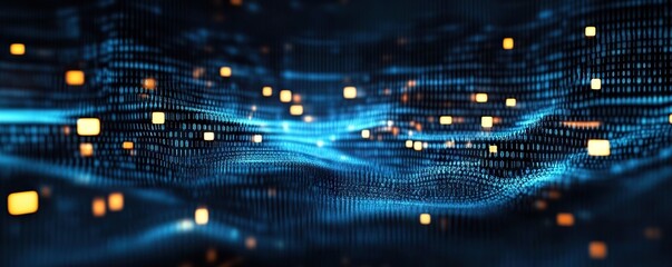 Poster - digital background, can be used in the description of network abilities, technological processes, di