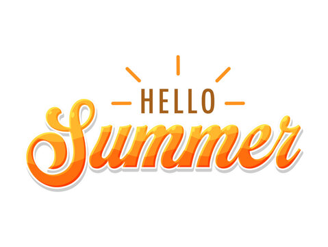 Lettering composition of Summer Vacation on abstract background stock illustration