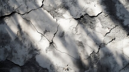 Wall Mural - Cracked Wall With Diagonal Shadows