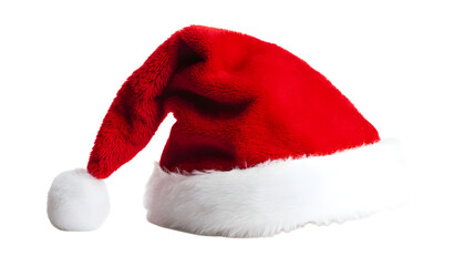 Wall Mural - Christmas santa hat isolated on white background,