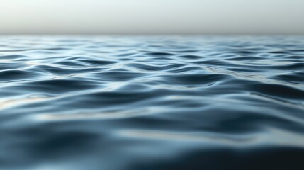 Wall Mural - Image of a smooth, undisturbed water surface with faint ripples and reflections suggesting the presence of invisible currents.