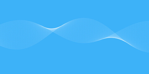 Wall Mural - sky blue background wave lines abstract design vector format 3d waves background for desktop