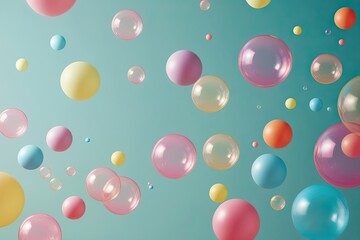 Playful Floating Bubbles Overlay for Fun Airy Background