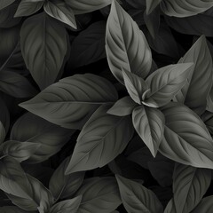 Canvas Print - Lush green foliage with a dark, mysterious feel.