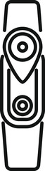 Poster - simple icon of an electric scooter sharing app showing the location of an available scooter